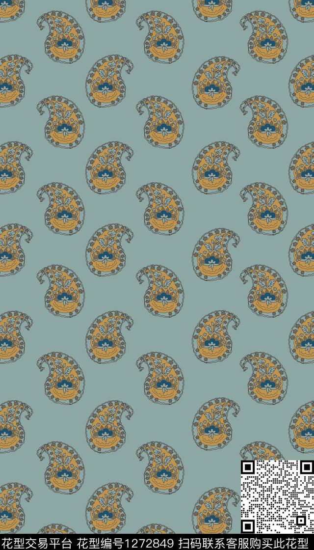 复古衬衫佩斯利传统印花华亿平台下载（图片编号: 1272849） - 瓦栏（Walan）