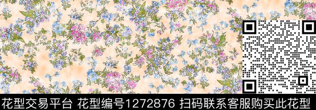 水彩花卉手绘数码印花华亿平台下载（图片编号: 1272876） - 瓦栏（Walan）