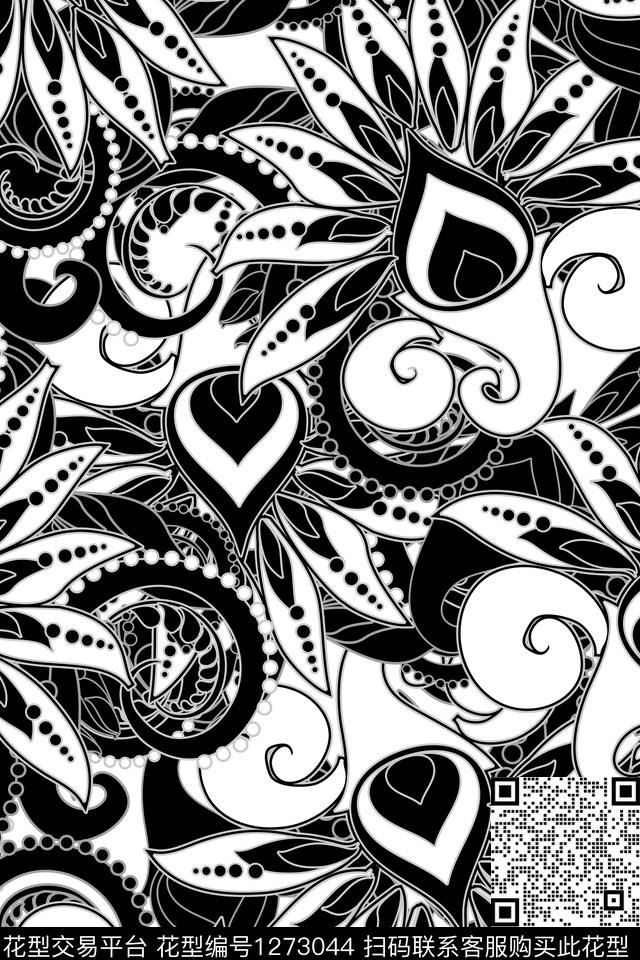 复古蜡染几何数码印花华亿平台下载（图片编号: 1273044） - 瓦栏（Walan）