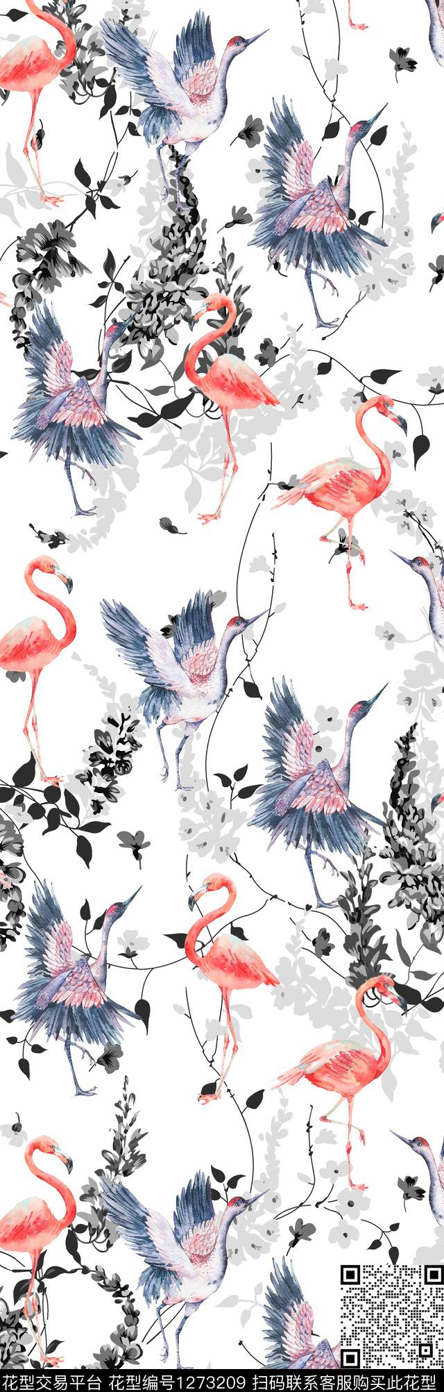 女装数码华亿平台火烈鸟数码印花华亿平台下载（图片编号: 1273209） - 瓦栏（Walan）