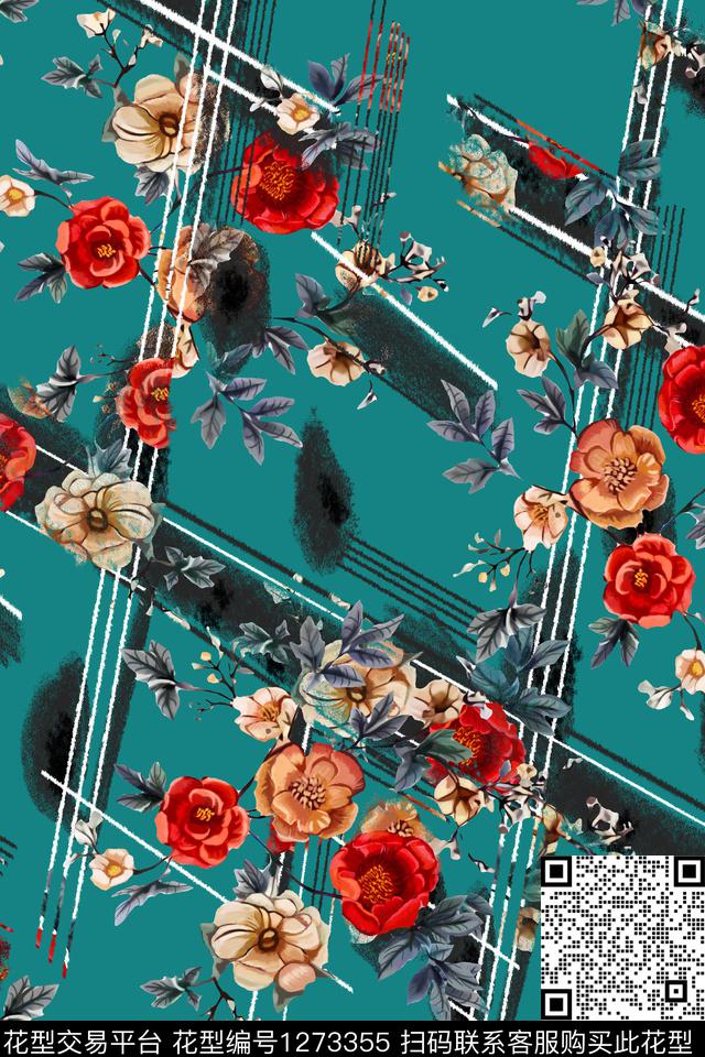 几何男装大牌风数码印花华亿平台下载（图片编号: 1273355） - 瓦栏（Walan）