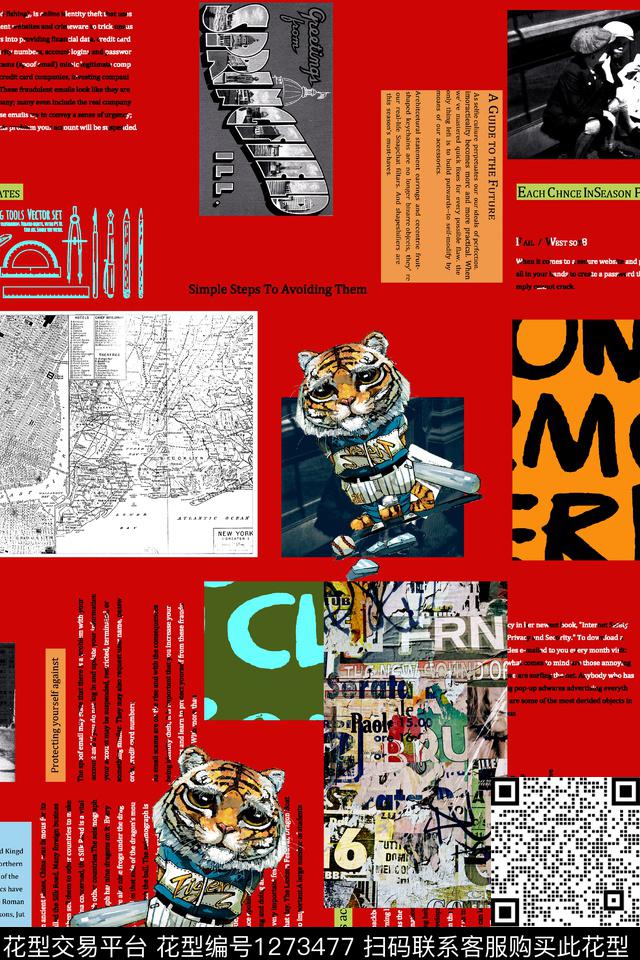 动物大牌风字母数码印花华亿平台下载（图片编号: 1273477） - 瓦栏（Walan）