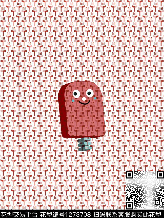 定位花卡通人物小碎花数码印花华亿平台下载（图片编号: 1273708） - 瓦栏（Walan）