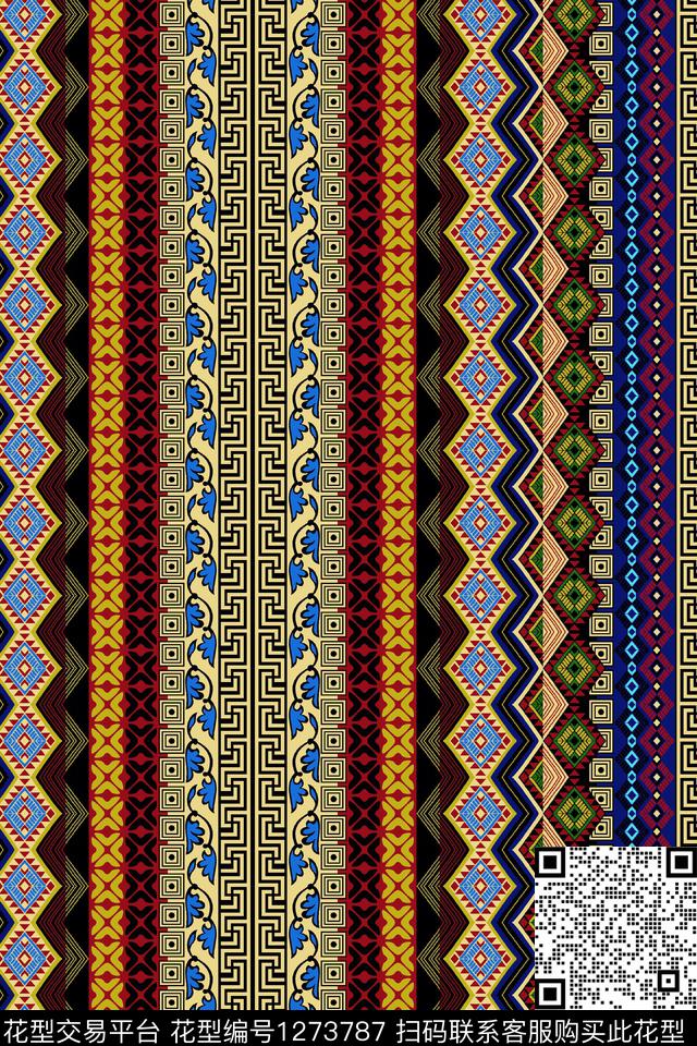 佩斯利民族风中老年数码印花华亿平台下载（图片编号: 1273787） - 瓦栏（Walan）