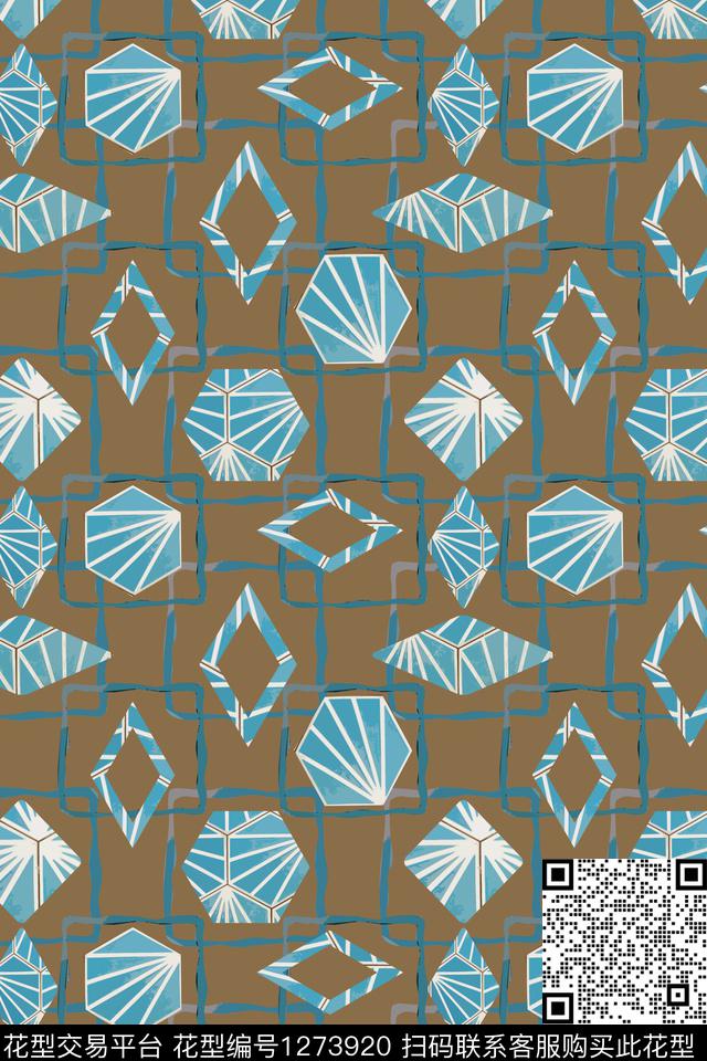 拼贴抽象格子图案手绘线条笔触数码印花华亿平台下载（图片编号: 1273920） - 瓦栏（Walan）