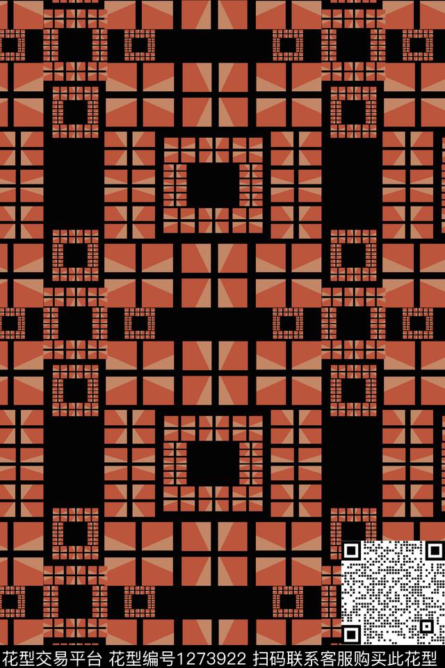 格子图案渐变色彩精致几何传统印花华亿平台下载（图片编号: 1273922） - 瓦栏（Walan）