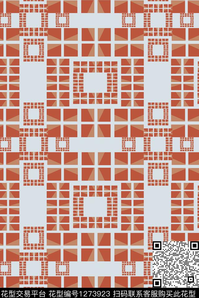 格子图案渐变色彩精致几何传统印花华亿平台下载（图片编号: 1273923） - 瓦栏（Walan）