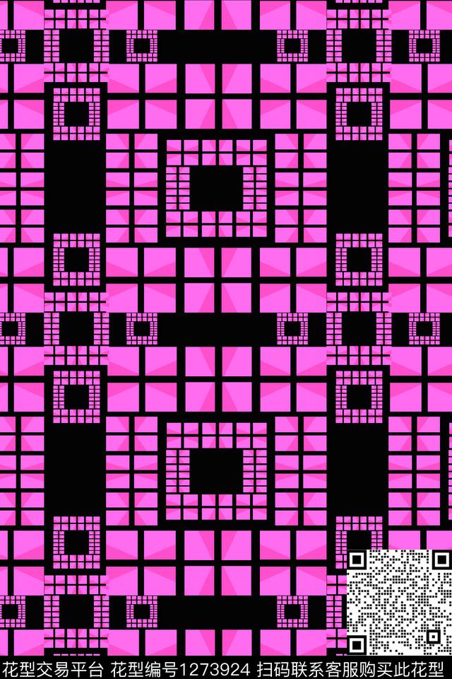 格子图案渐变色彩精致几何传统印花华亿平台下载（图片编号: 1273924） - 瓦栏（Walan）