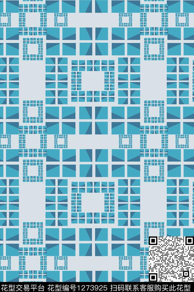格子图案渐变色彩精致几何传统印花华亿平台下载（图片编号: 1273925） - 瓦栏（Walan）