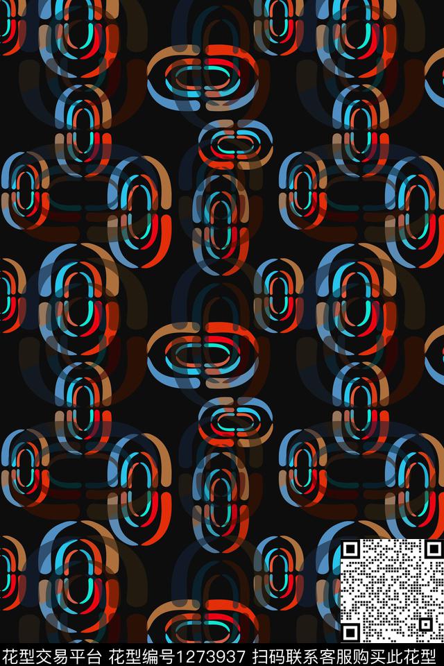 圆圈与波点渐变色彩椭圆传统印花华亿平台下载（图片编号: 1273937） - 瓦栏（Walan）