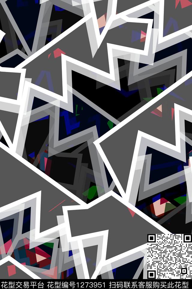 几何羽绒服运动服传统印花华亿平台下载（图片编号: 1273951） - 瓦栏（Walan）