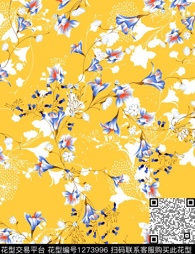 女装数码华亿平台花卉数码印花华亿平台下载（图片编号: 1273996） - 瓦栏（Walan）