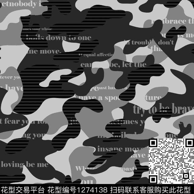 迷彩几何男装传统印花华亿平台下载（图片编号: 1274138） - 瓦栏（Walan）