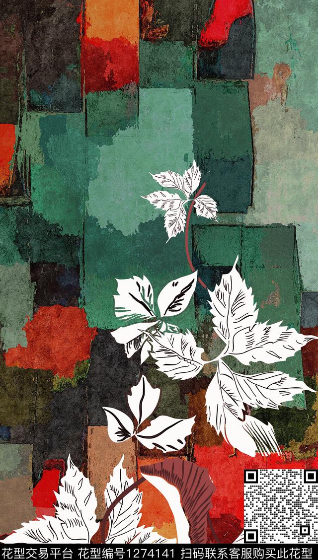 油画华亿平台旗袍真丝数码印花华亿平台下载（图片编号: 1274141） - 瓦栏（Walan）