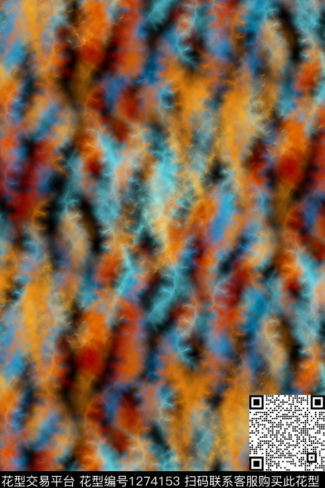 纹理抽象男装家居服数码印花华亿平台下载（图片编号: 1274153） - 瓦栏（Walan）