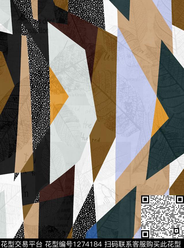 女装数码华亿平台几何数码印花华亿平台下载（图片编号: 1274184） - 瓦栏（Walan）