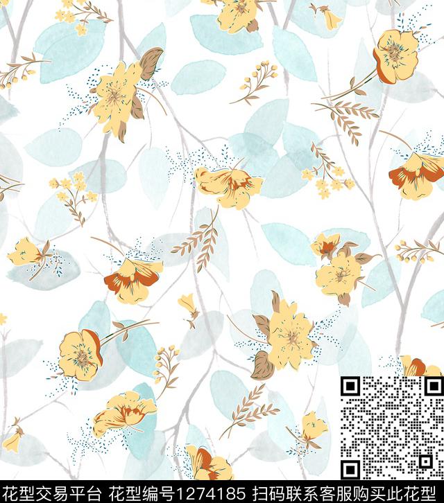 女装花卉简欧传统印花华亿平台下载（图片编号: 1274185） - 瓦栏（Walan）