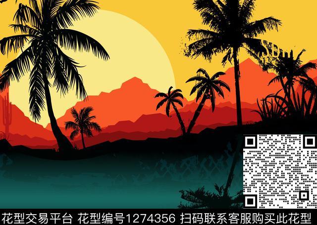 泳裤系列沙滩裤系列海边风景传统印花华亿平台下载（图片编号: 1274356） - 瓦栏（Walan）