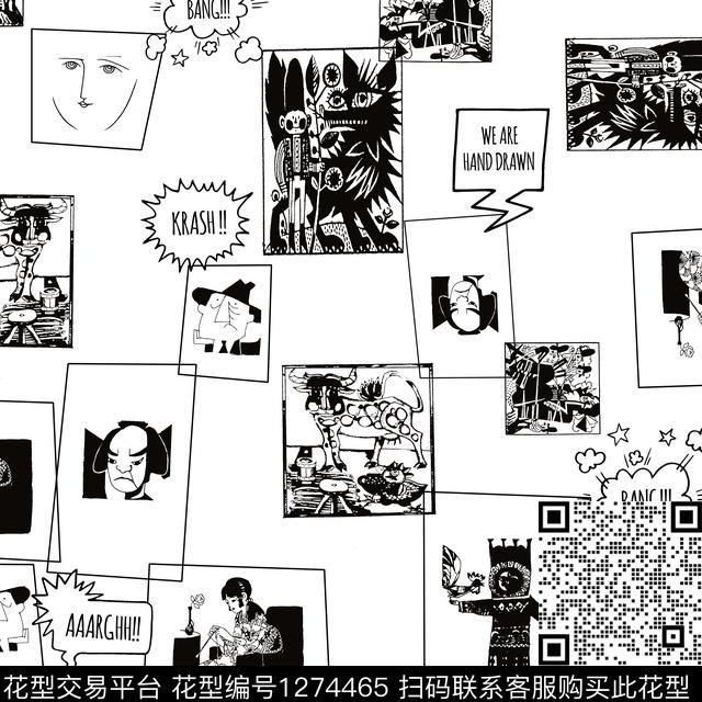 趣味动漫年轻女性传统印花华亿平台下载（图片编号: 1274465） - 瓦栏（Walan）