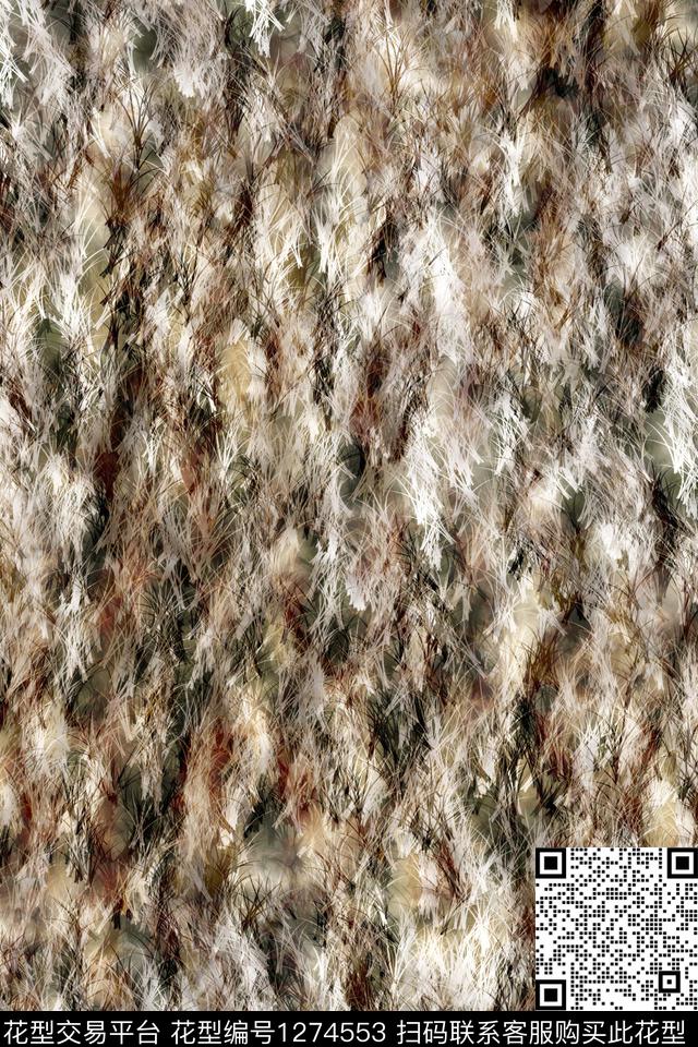 动物皮草笔触数码印花华亿平台下载（图片编号: 1274553） - 瓦栏（Walan）