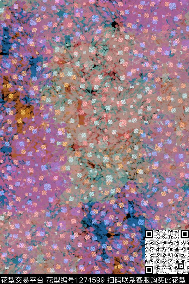 笔触纹理肌理数码印花华亿平台下载（图片编号: 1274599） - 瓦栏（Walan）