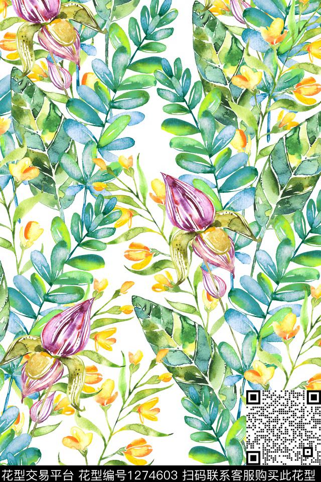 床品女装花卉数码印花华亿平台下载（图片编号: 1274603） - 瓦栏（Walan）