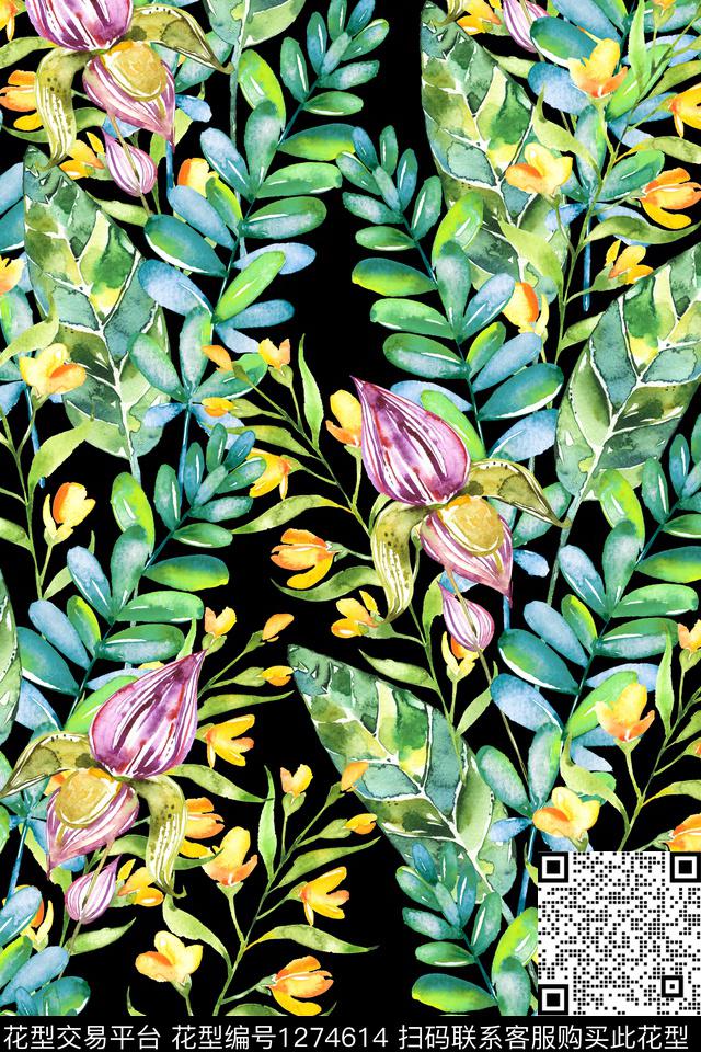 床品女装花卉数码印花华亿平台下载（图片编号: 1274614） - 瓦栏（Walan）