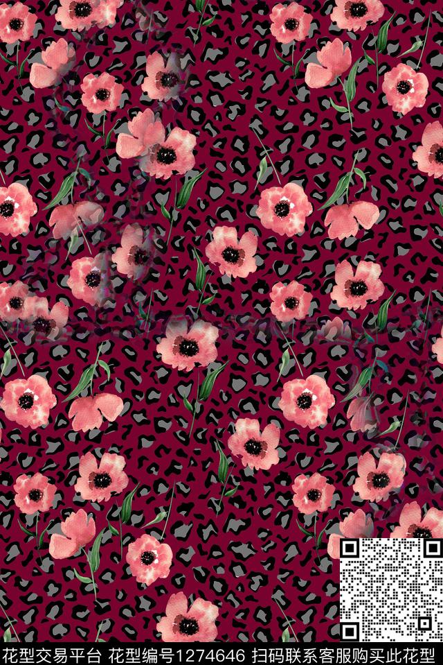 田园连衣裙大牌风数码印花华亿平台下载（图片编号: 1274646） - 瓦栏（Walan）