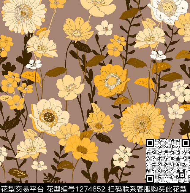 女装花卉传统印花华亿平台下载（图片编号: 1274652） - 瓦栏（Walan）
