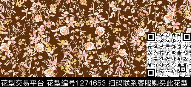 女装花卉传统印花华亿平台下载（图片编号: 1274653） - 瓦栏（Walan）