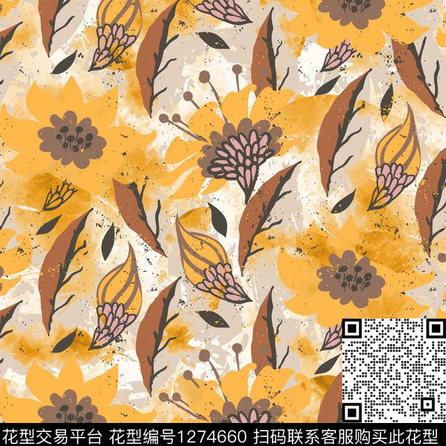 女装花卉传统印花华亿平台下载（图片编号: 1274660） - 瓦栏（Walan）