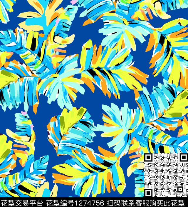 泳装手绘花卉泳装华亿平台传统印花华亿平台下载（图片编号: 1274756） - 瓦栏（Walan）