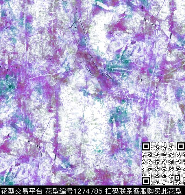 水彩花卉抽象数码印花华亿平台下载（图片编号: 1274785） - 瓦栏（Walan）