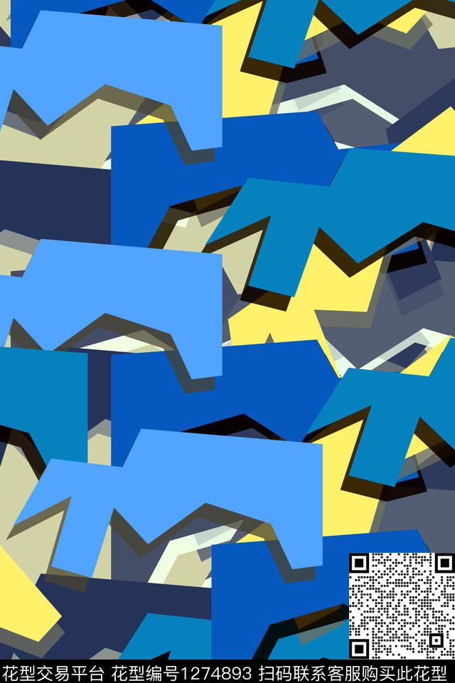 简约几何男装传统印花华亿平台下载（图片编号: 1274893） - 瓦栏（Walan）