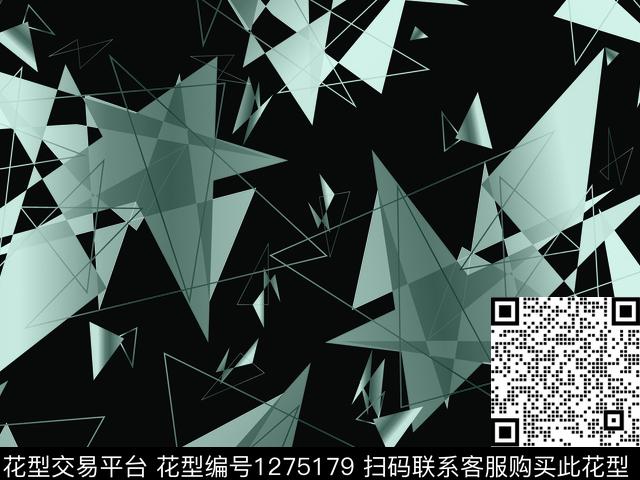 立体格子立体感男装炫酷数码印花华亿平台下载（图片编号: 1275179） - 瓦栏（Walan）