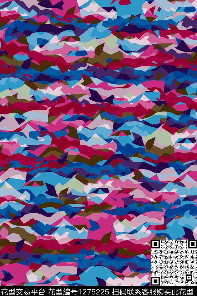 迷彩条格运动服传统印花华亿平台下载（图片编号: 1275225） - 瓦栏（Walan）