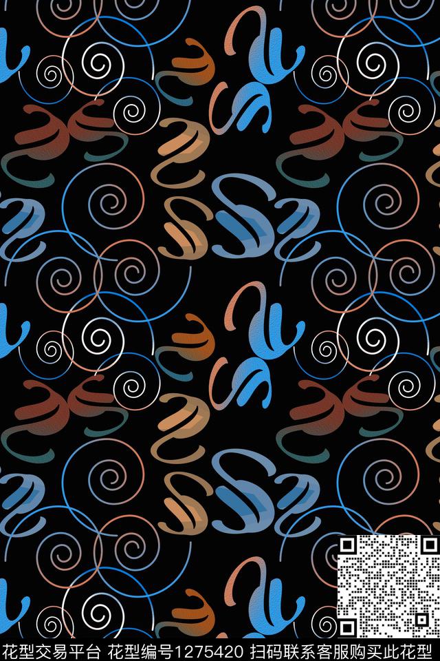 男装休闲花卉奢华游牧渐变色彩数码印花华亿平台下载（图片编号: 1275420） - 瓦栏（Walan）