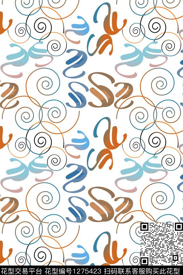 男装休闲花卉奢华游牧渐变色彩数码印花华亿平台下载（图片编号: 1275423） - 瓦栏（Walan）