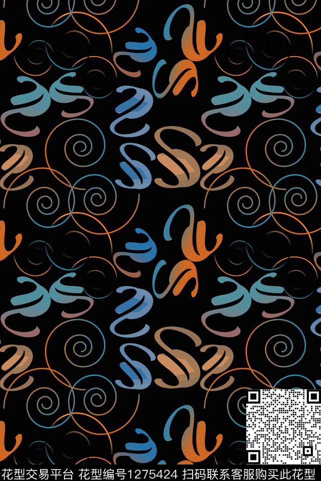 男装休闲花卉奢华游牧渐变色彩数码印花华亿平台下载（图片编号: 1275424） - 瓦栏（Walan）