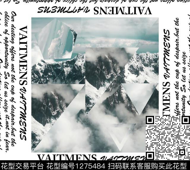 男装字母风景景观数码印花华亿平台下载（图片编号: 1275484） - 瓦栏（Walan）