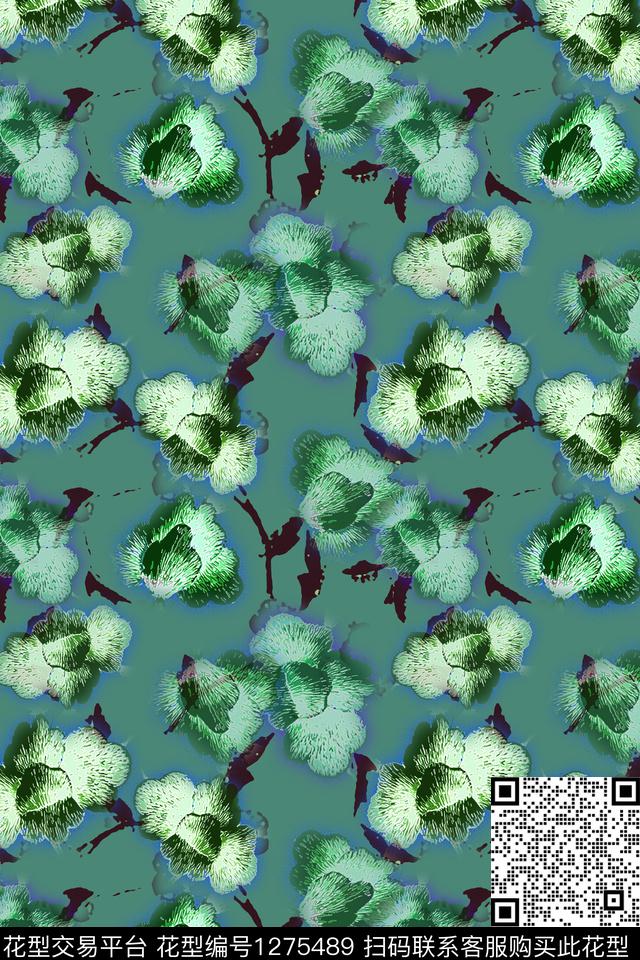 民族风图案蜡印手绘线条笔触数码印花华亿平台下载（图片编号: 1275489） - 瓦栏（Walan）