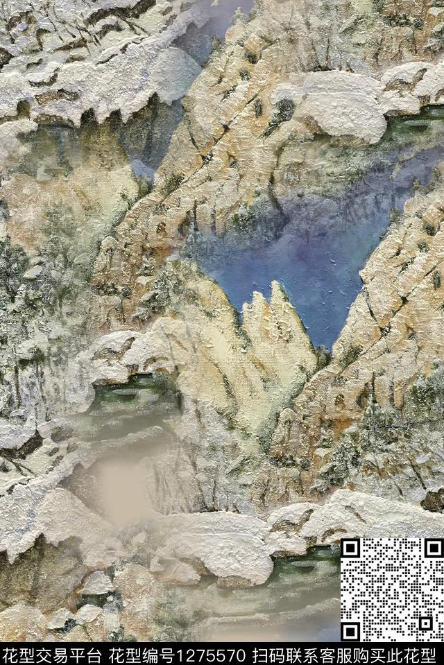 复古数码华亿平台大牌风数码印花华亿平台下载（图片编号: 1275570） - 瓦栏（Walan）