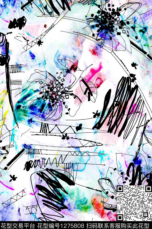 扎染华亿平台大牌风泳装数码印花华亿平台下载（图片编号: 1275808） - 瓦栏（Walan）