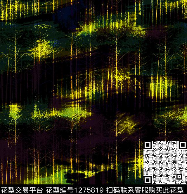 男装大牌风植物数码印花华亿平台下载（图片编号: 1275819） - 瓦栏（Walan）