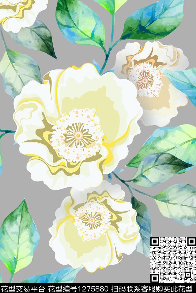 女装床品花卉数码印花华亿平台下载（图片编号: 1275880） - 瓦栏（Walan）