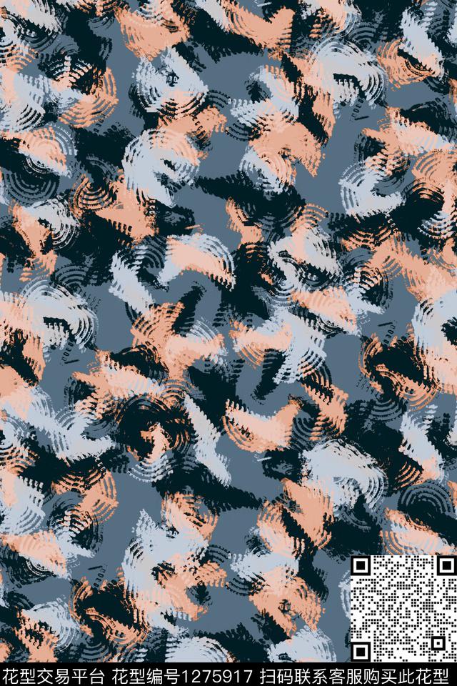 笔触男装时尚传统印花华亿平台下载（图片编号: 1275917） - 瓦栏（Walan）