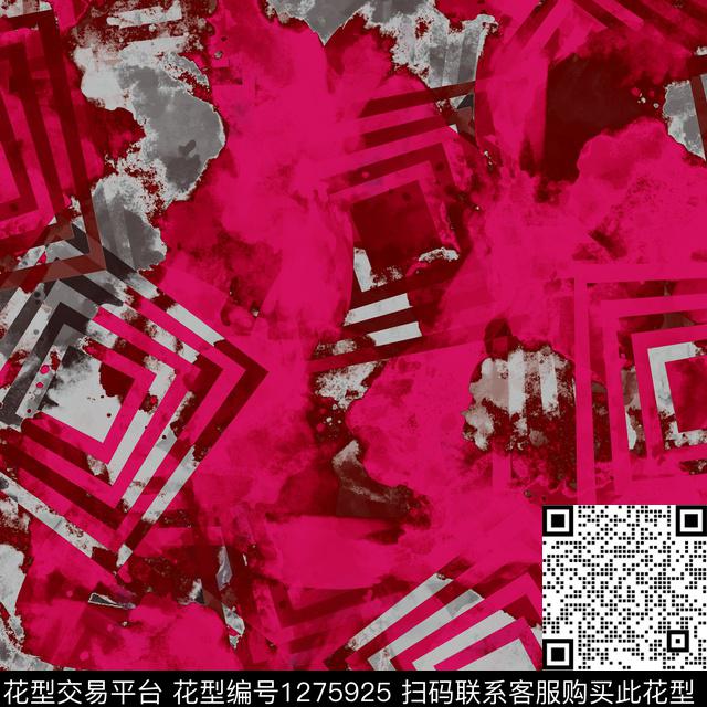 迷彩几何格子数码印花华亿平台下载（图片编号: 1275925） - 瓦栏（Walan）