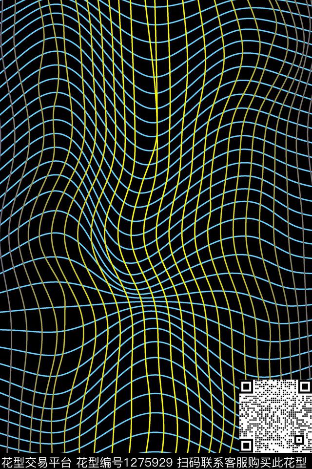 几何男装渐变男装格子数码印花华亿平台下载（图片编号: 1275929） - 瓦栏（Walan）