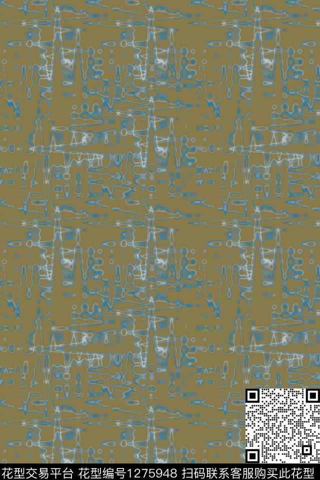 肌理图案抽象男装休闲花卉数码印花华亿平台下载（图片编号: 1275948） - 瓦栏（Walan）