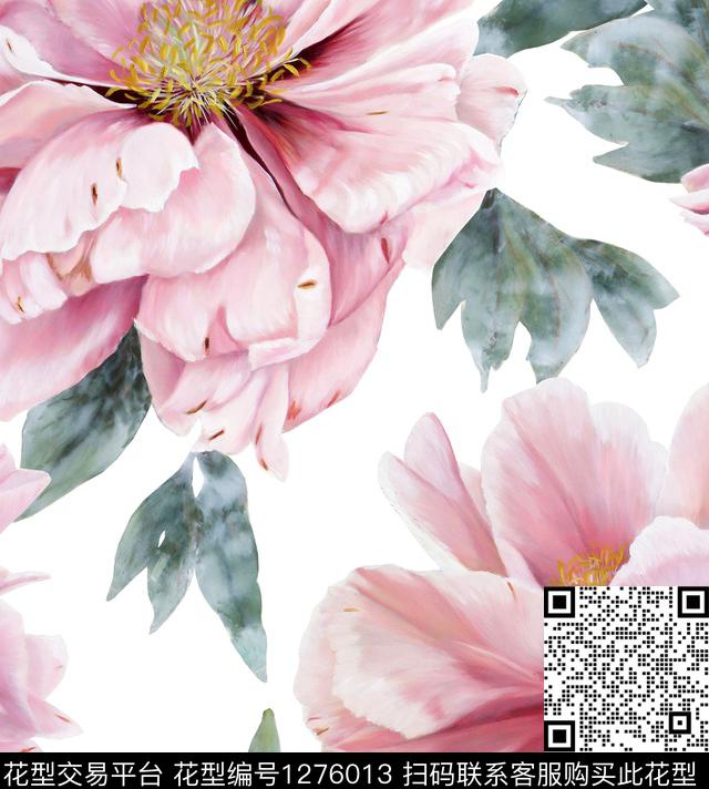 牡丹peonypainting数码印花华亿平台下载（图片编号: 1276013） - 瓦栏（Walan）